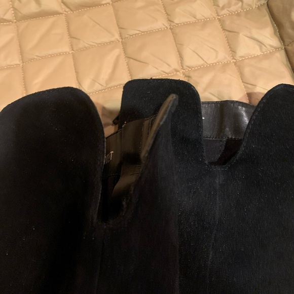 Black Suede Knee-High Boots - Picture 7 of 7